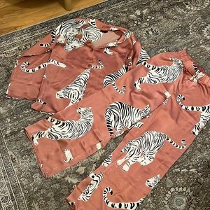H&M tiger satin pajamas